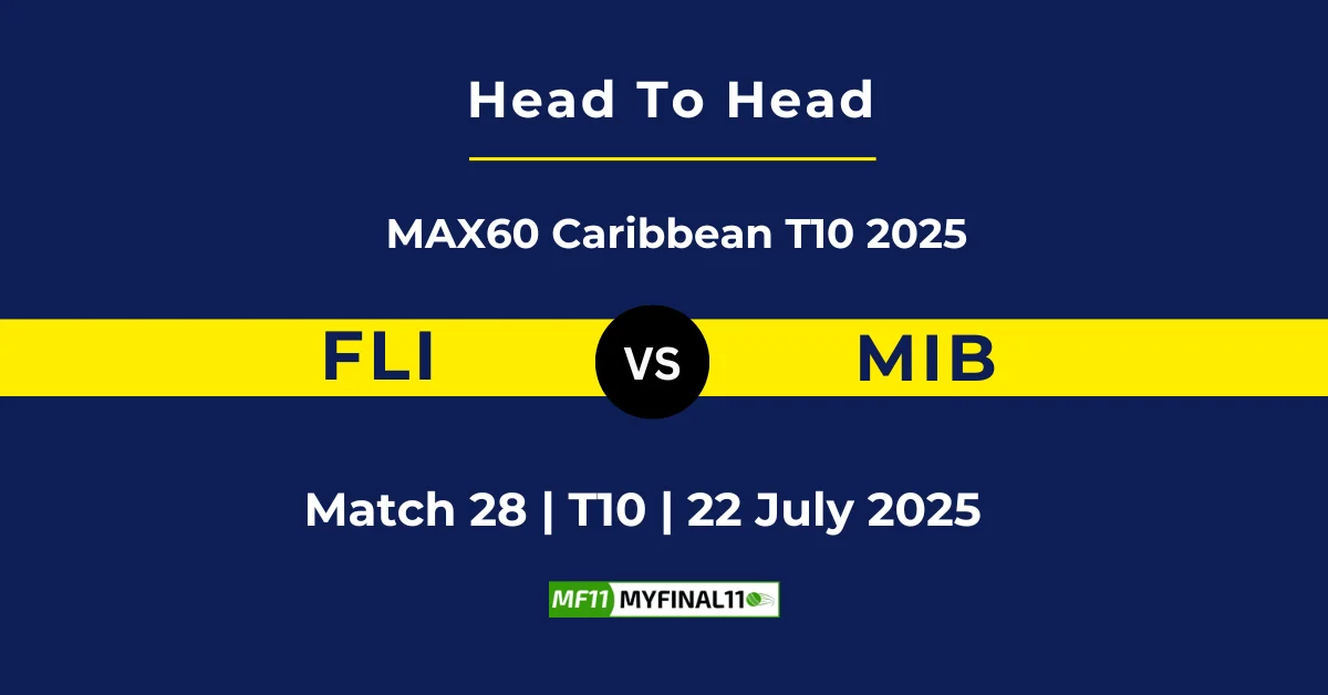 FLI vs MIB Player Battle & Head to Head Team Stats - Caribbean MAX60 T...