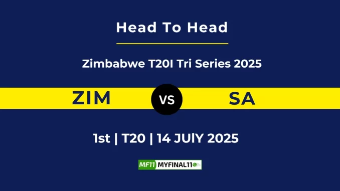 ZIM vs SA Player Battle & Head to Head Team Zimbabwe T20I Tri Series 2025