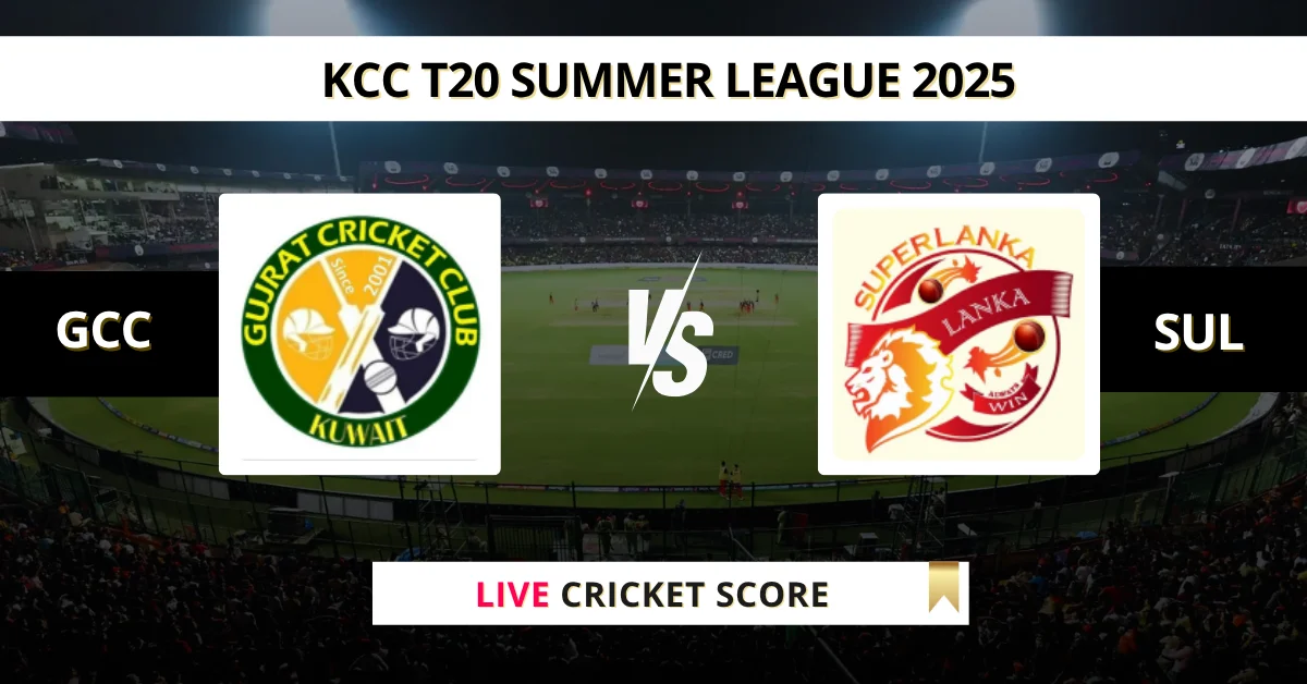 GCC vs SUL Live Score: Scorecard, Ball by Ball Commentary - Match 28, ...