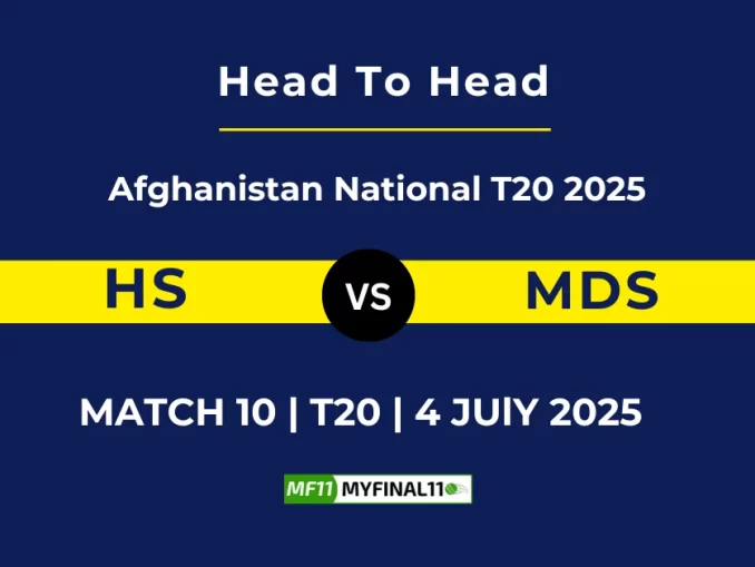 HS vs MDS Player Battle & Head to Head Team Stats - Afghanistan National T20 2025
