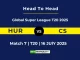 HUR vs CS Player Battle & Head to Head Team Global Super League T20 2025