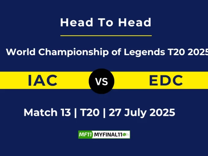 IAC vs EDC Player Battle & Head to Head World Championship of Legends T20 2025