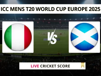 ITA vs SCO Live Cricket Score ICC Mens T20 World Cup Europe 2025