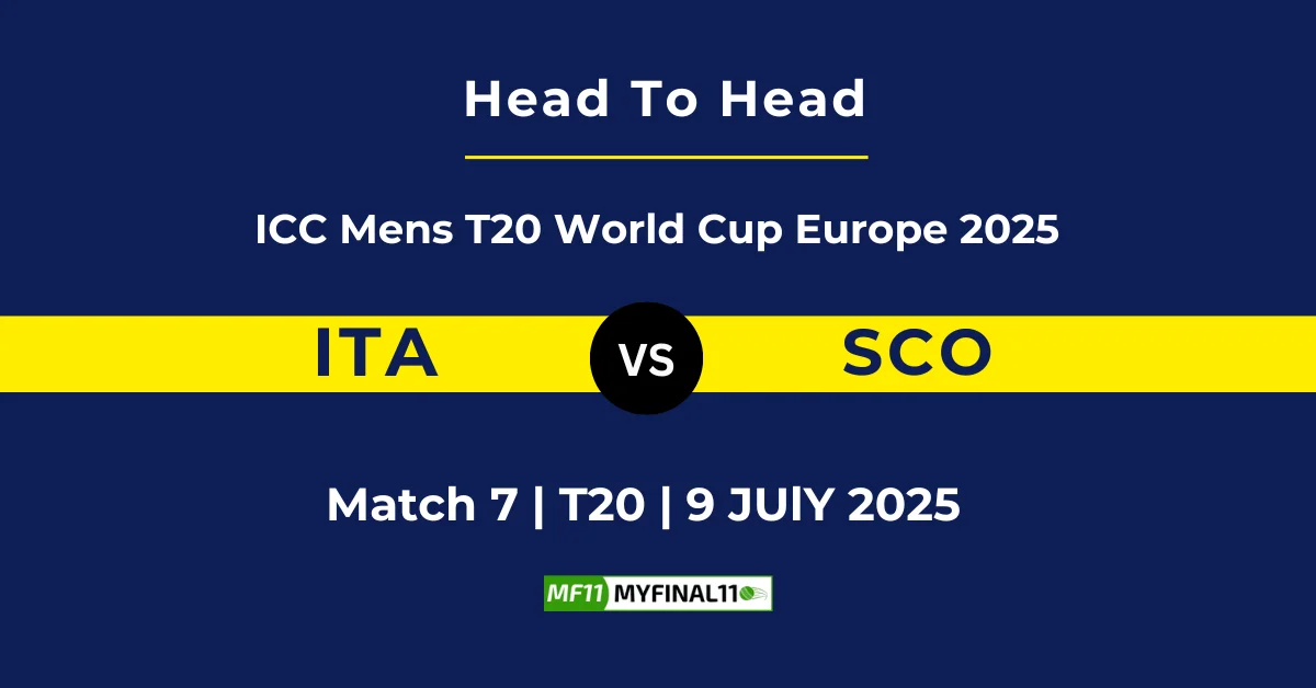 ITA vs SCO Player Battle & Head to Head Team Stats - ICC Mens T20 Worl...