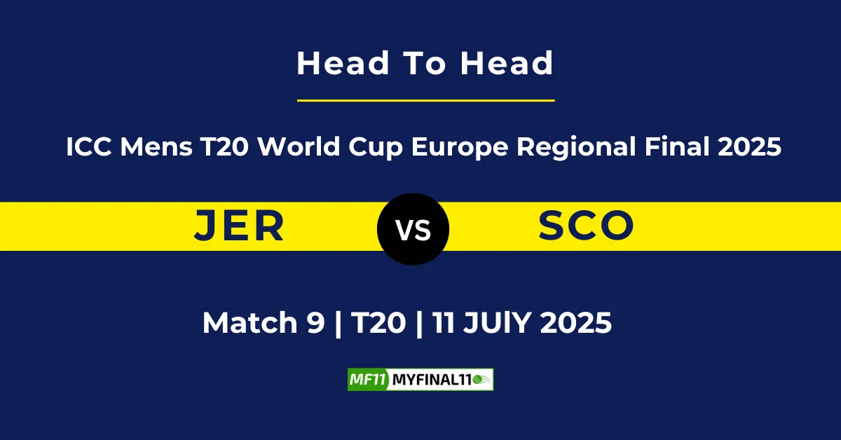 JER vs SCO Player Battle & Head to Head Team Stats - ICC T20 WC Eu...