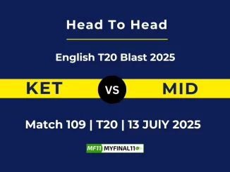 KET vs MID Player Battle & Head to Head Team English T20 Blast 2025