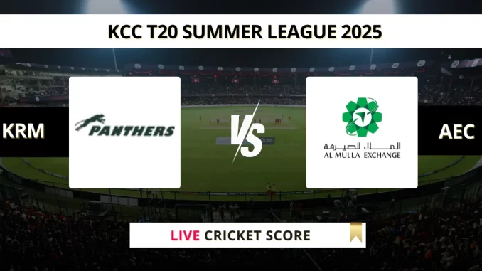 KRM vs AEC Live Score Cricket KCC T20 Summer League 2025