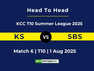 KS vs SBS Player Battle & Head to Head KCC T10 Summer League 2025