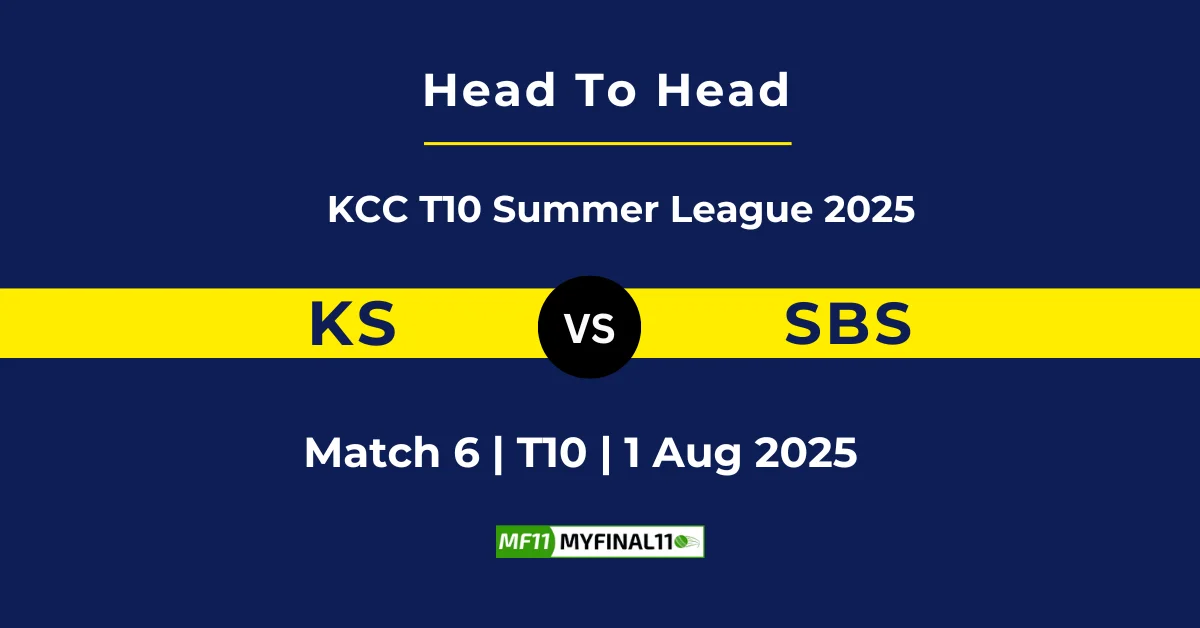 KS vs SBS Player Battle & Head to Head Team Stats - KCC T10 Summer Lea...