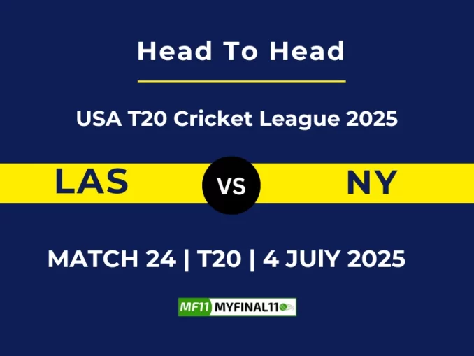 LAS vs NY Player Battle & Head to Head Team Stats - USA T20 Cricket League 2025