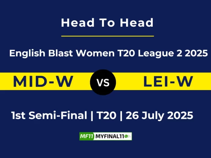 MID-W vs LEI-W Player Battle & Head to Head Team English Blast Women T20 League 2 2025