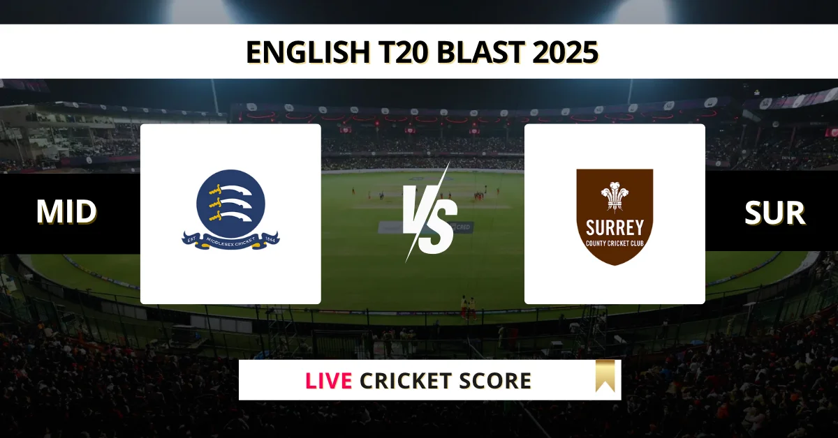 MID vs SUR Live Score: Scorecard, Ball by Ball Commentary - Match 114,...