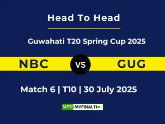 NBC vs GUG Player Battle & Head to Head Guwahati T20 Spring Cup 2025