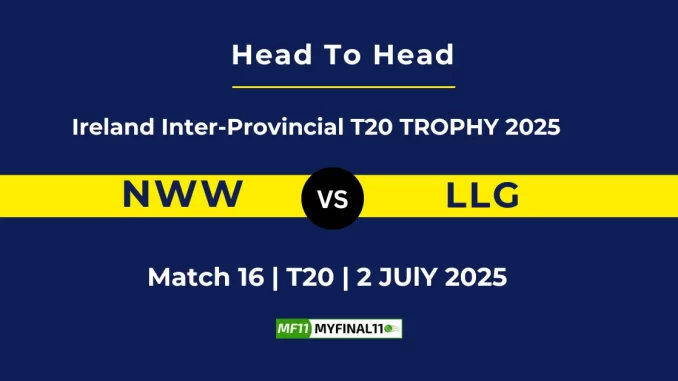 NWW vs LLG Player Battle & Head to Head Team Stats -Ireland Inter-Provincial T20 TROPHY 2025