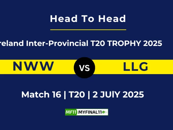 NWW vs LLG Player Battle & Head to Head Team Stats -Ireland Inter-Provincial T20 TROPHY 2025
