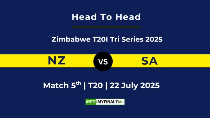 NZ vs SA Player Battle & Head to Head Team Zimbabwe T20I Tri Series 2025