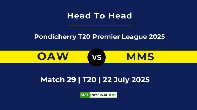 OAW vs MMS Player Battle & Head to Head Team Shpageeza T20 Cricket League 2025