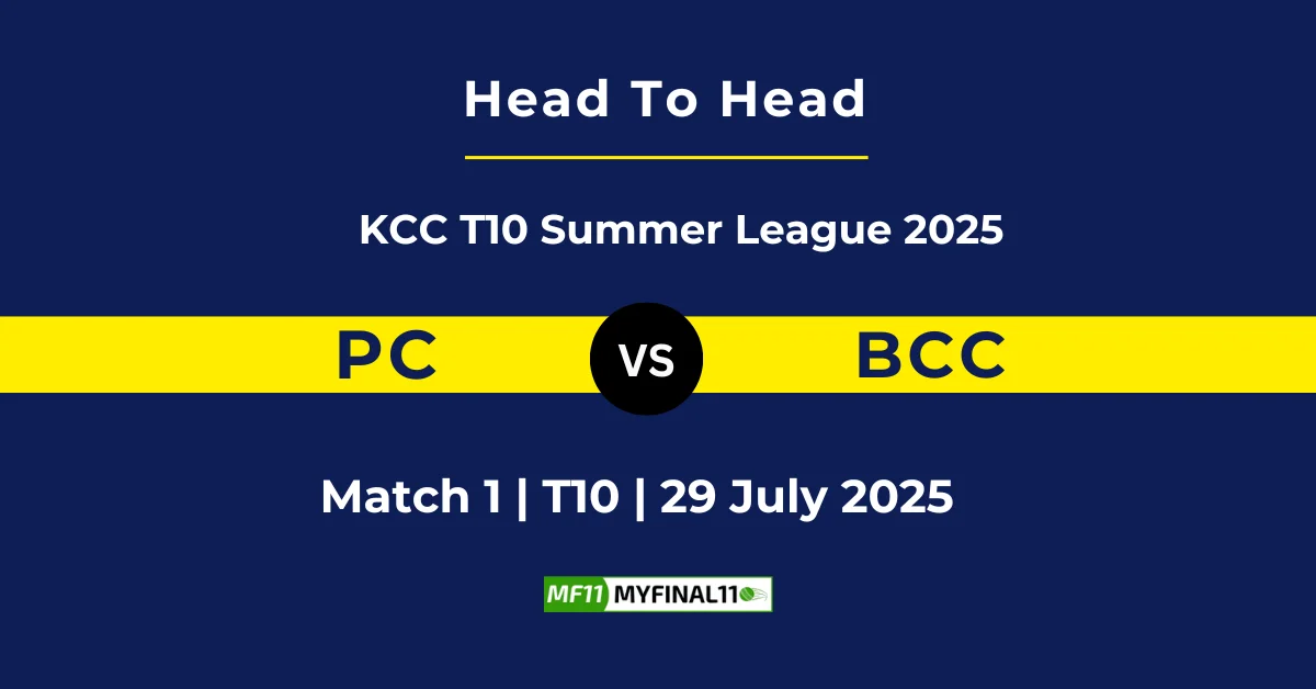 PC vs BCC Player Battle & Head to Head Team Stats - KCC T10 Summer Lea...