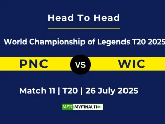 PNC vs WIC Player Battle & Head to Head Team World Championship of Legends T20 2025
