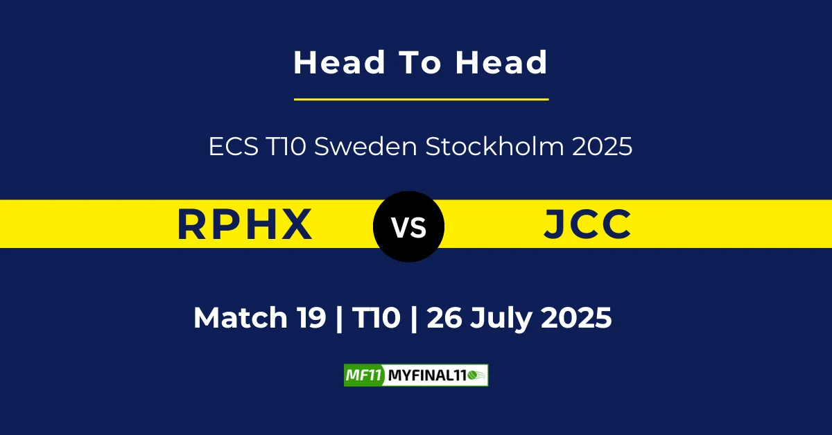 RPHX vs JCC Player Battle & Head to Head Team Stats - ECS T10 Stockhol...