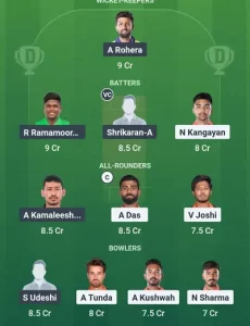 Ruby White Town Legends vs Mahe Megalo Strikers Dream11 Team