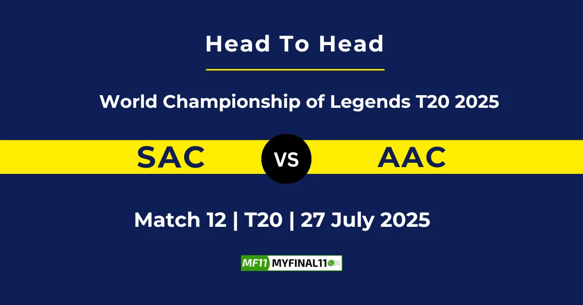 SAC vs AAC Player Battle & Head to Head Team Stats - World Champio...