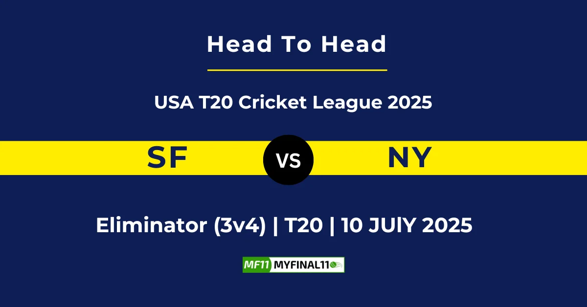 SF vs NY Player Battle & Head to Head Team Stats - USA T20 Cricket...