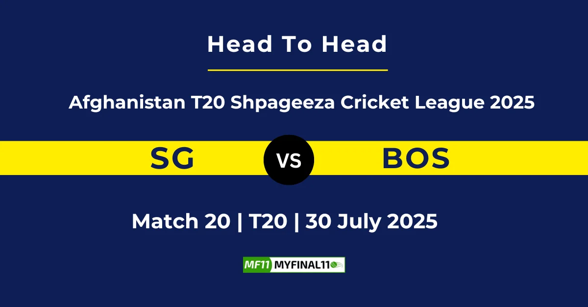 SG vs BOS Player Battle & Head to Head Team Stats - Shpageeza Cricket ...