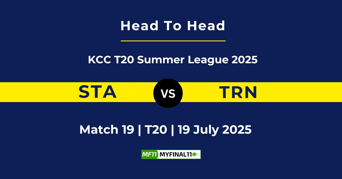STA vs TRN Player Battle & Head to Head Team Stats - KCC T20 Summer Le...