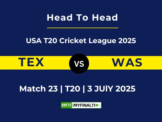 TEX vs WAS Player Battle & Head to Head Team Stats - USA T20 Cricket League 2025