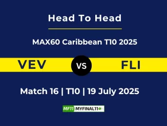 VEV vs FLI Player Battle & Head to Head Team MAX60 Caribbean T10 2025