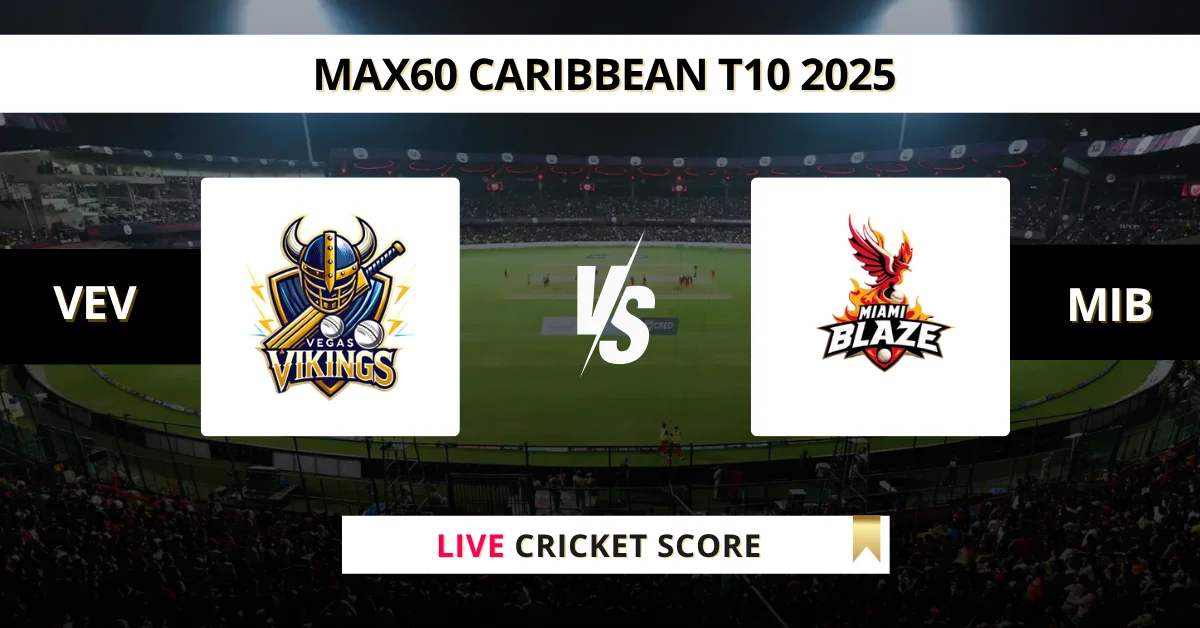 VEV vs MIB Live Score: Scorecard, Ball by Ball Commentary - Match 14, ...