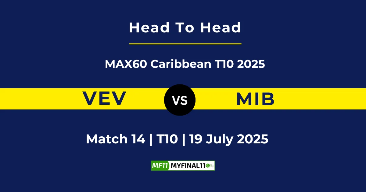 VEV vs MIB Player Battle & Head to Head Team Stats - Caribbean MAX...