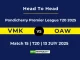 VMK vs OAW Player Battle & Head to Head Team Pondicherry Premier League T20 2025