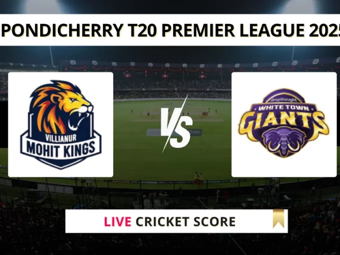 VMK vs RWT Live Score Cricket Pondicherry T20 Premier League 2025