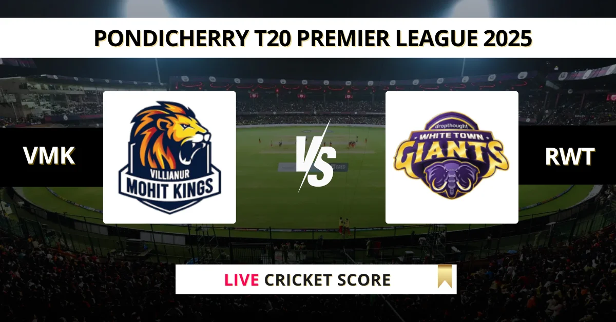 VMK vs RWT Live Score: Scorecard, Ball by Ball Commentary - Match 25, ...