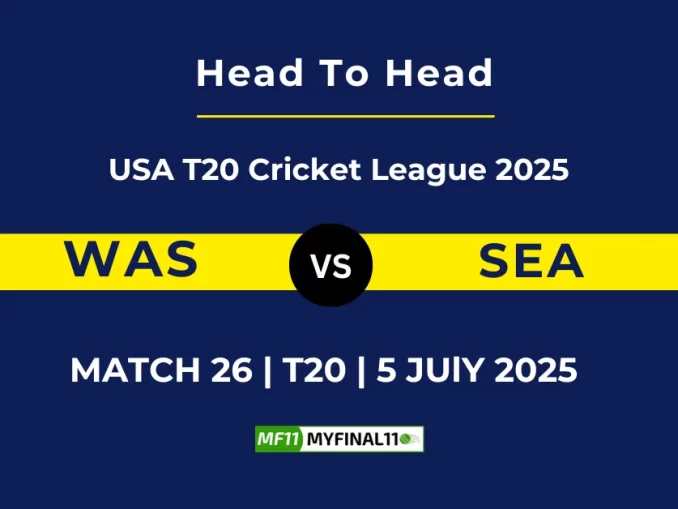 WAS vs SEA Player Battle & Head to Head Team Stats -USA T20 Cricket League 2025 (1)