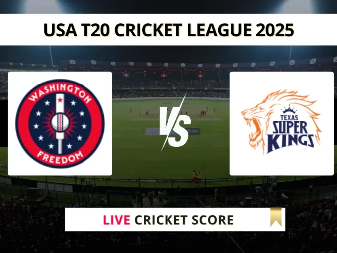WAS vs TEX Live Cricket Score USA T20 Cricket League 2025