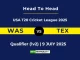 WAS vs TEX Player Battle, Head to Head USA T20 Cricket League 2025
