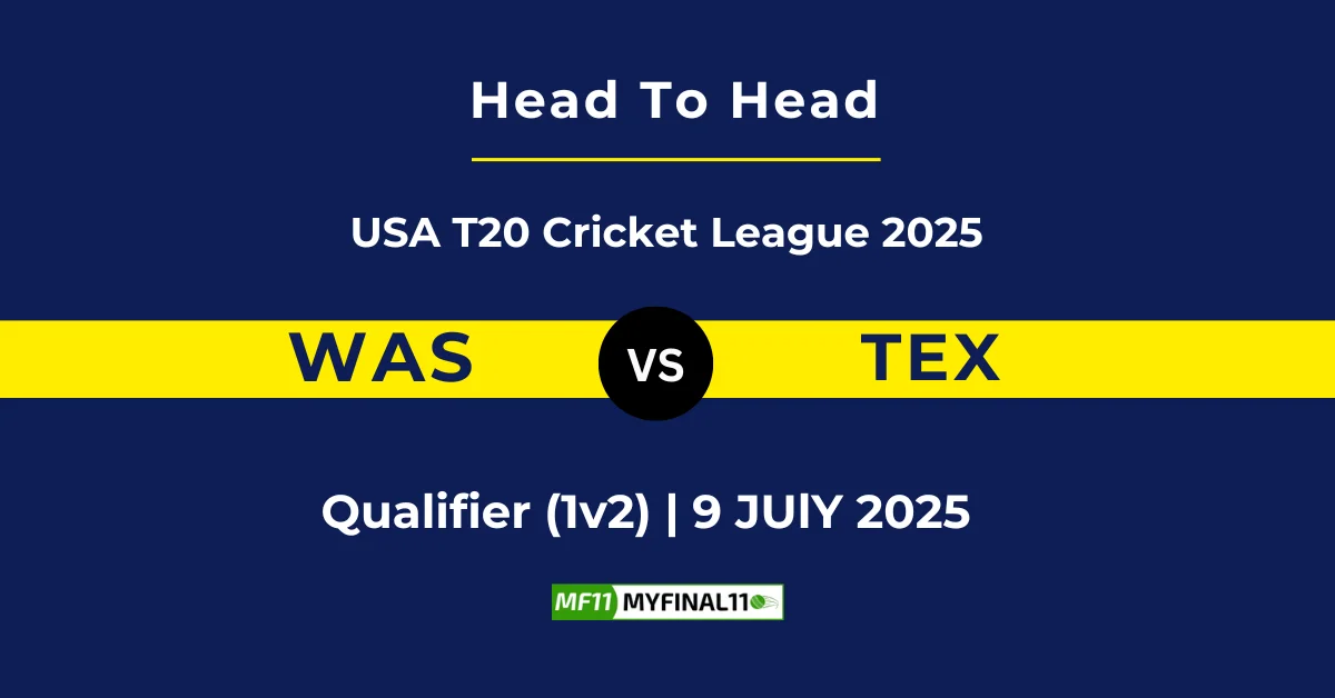 WAS vs TEX Player Battle & Head to Head Team Stats - USA T20 Crick...