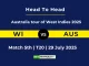WI vs AUS Player Battle & Head to Head Australia tour of West Indies 2025