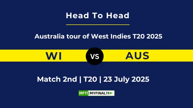 WI vs AUS Player Battle & Head to Head Team Australia tour of West Indies T20 2025