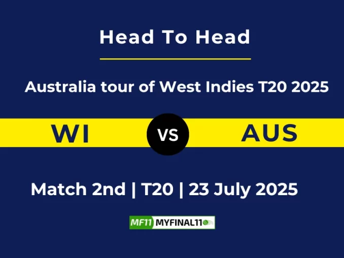 WI vs AUS Player Battle & Head to Head Team Australia tour of West Indies T20 2025