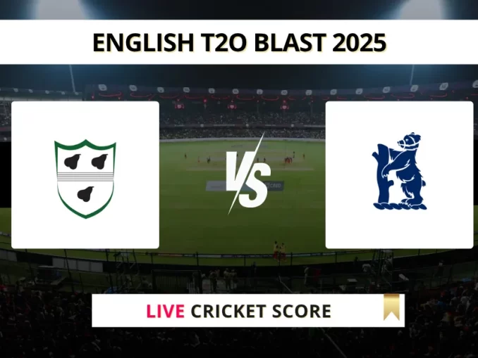 WOR vs WAS Live Cricket Score English T2O Blast 2025