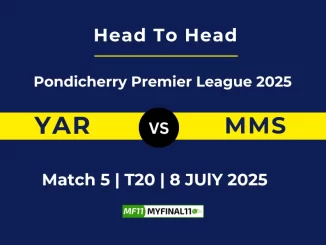 YAR vs MMS Player Battle, Head to Head Pondicherry Premier League 2025