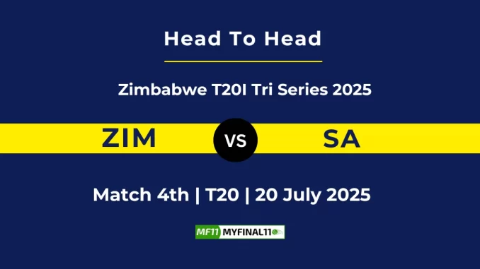 ZIM vs SA Player Battle & Head to Head Team Zimbabwe T20I Tri Series 2025 (2)