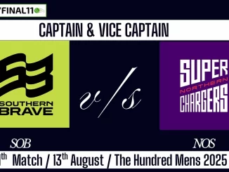 SOB vs NOS Top 3 Captain and Vice-Captain