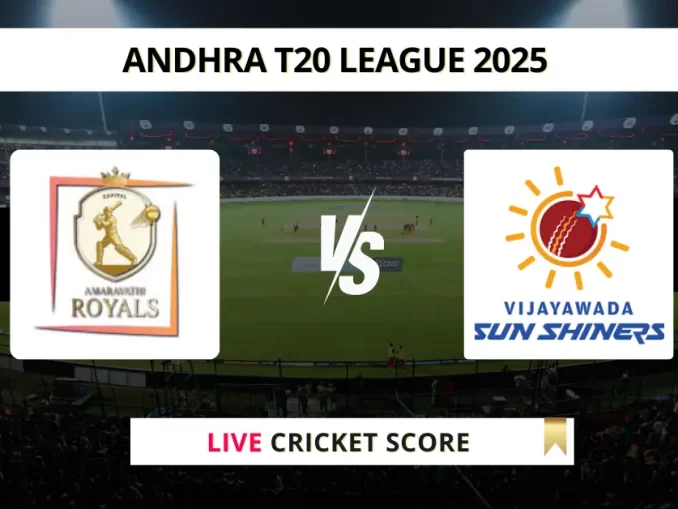 AMR vs VSS Live Cricket Score Andhra T20 League 2025