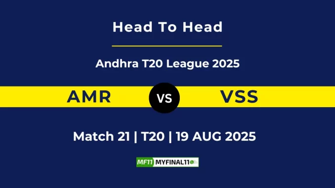AMR vs VSS Player Battle, Head to Head Andhra T20 League 2025