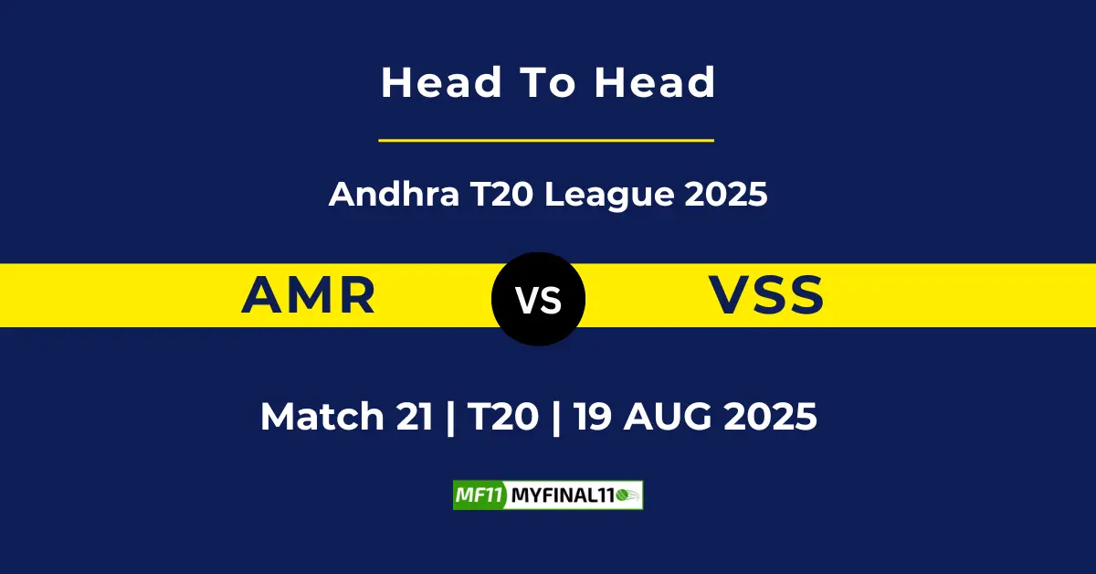 AMR vs VSS Player Battle & Head to Head Team Stats - Andhra T20 Le...